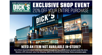 Dick's 20% Off Weekend